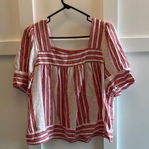 Old Navy linen boho babydoll top, size L